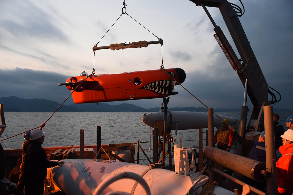 The U.S. Navy is testing unmanned undersea vehicles (UUVs) for countermine operations during open-sea exercises like Foal Eagle off the coast of the Korean peninsula. Photo: U.S. Navy The U.S. Navy is testing unmanned undersea vehicles (UUVs) for countermine operations during open-sea exercises like Foal Eagle off the coast of the Korean peninsula. Photo: U.S. Navy