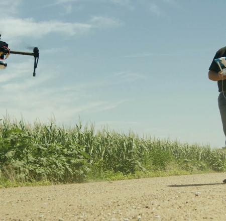 A UAS pilot conducts operations for KDOT during the UAS IPP. Photo: Airmap
