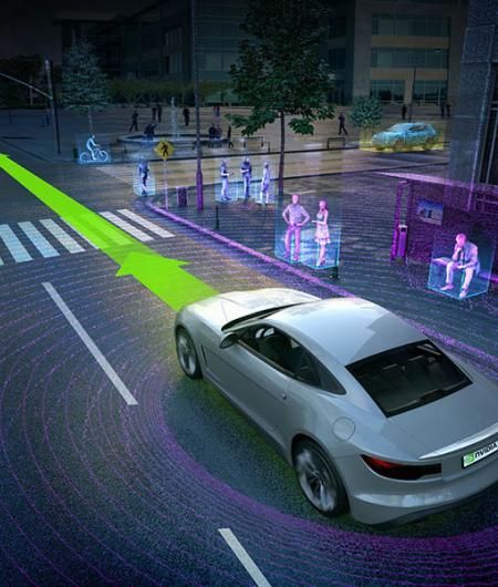 A artistic representation of Nvidia’s Drive PX computing system. Image: Nvidia