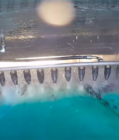 Blue Impact's Vorax disperses oil spills with water jets. Photo: Blue Impact