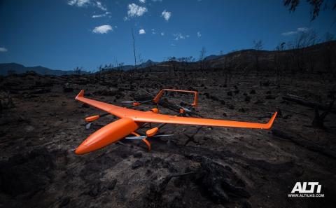 ALTI UAS has launched the ALTI Transition SAR ‘Orange’, which is a search and rescue version of the company’s ALTI Transition VTOL UAS. Photo: ALTI UAS