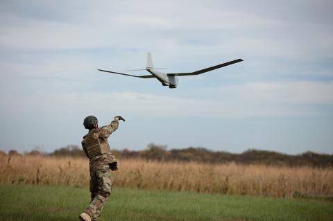 AeroVironment's Puma 3 AE being launched. Photo: AeroVironment