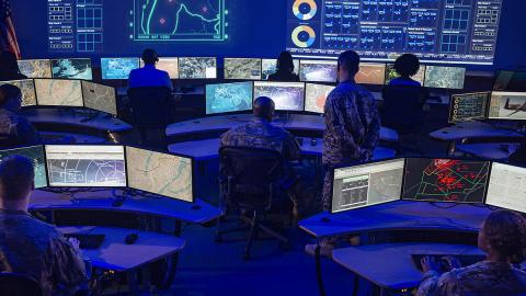 A JADC2 command office. Photo: Northrop Grumman A JADC2 command office. Photo: Northrop Grumman