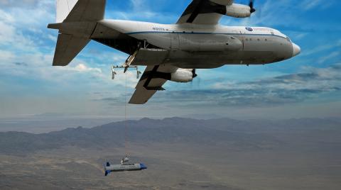 Dynetics successfully tested a second X-61A Gremlins Air Vehicle (GAV), as well as the Gremlins airborne recovery system, last month at Dugway Proving Ground in Utah for DARPA. Photo: Dynetics
