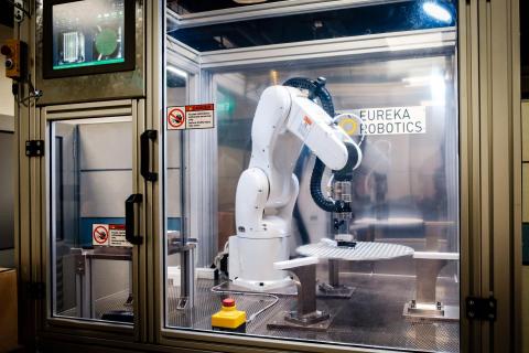 NTU spinoff company Eureka Robotics developed Archimedes, which has the precision and dexterity of a human hand. Photo credit: NTU Singapore