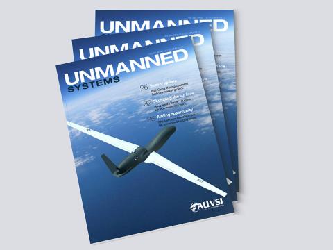 The front cover of the October issue of AUVSI's Unmanned Systems magazine. The front cover of the October issue of AUVSI's Unmanned Systems magazine.