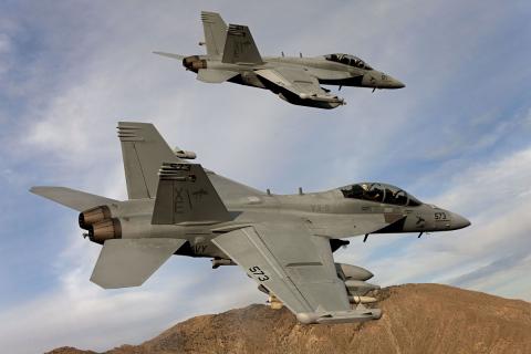 Two EA-18G Growlers. Photo: Boeing