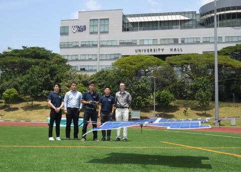 A team from the National University of Singapore (NUS) Faculty of Engineering has developed Asia’s first fully solar-powered quadcopter drone. Photo: National University of Singapore