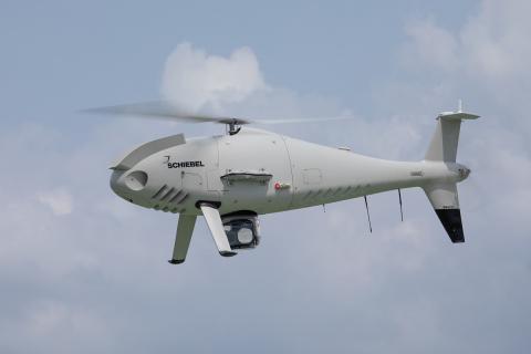 Schiebel's Camcopter S-100 UAS was deployed as a first emergency response providing critical situational information during the Kim Kim river toxic pollution crisis in Malaysia. Photo: Schiebel