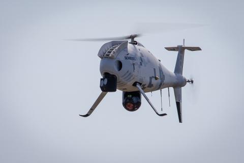 Schiebel and Overwatch Imaging have successfully integrated a “revolutionary small target detection payload” called PT8 Oceanwatch, on Schiebel’s Camcopter S-100 UAS. Photo: Schiebel