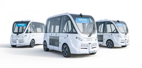 Since 2015, NAVYA has been using Velodyne lidar sensors in production for its autonomous shuttle fleet that provides mobility services to cities and private sites. Photo: Velodyne Lidar Inc.