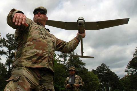 A soldier uses a small drone in a new Army training course. Photo: U.S. Army A soldier uses a small drone in a new Army training course. Photo: U.S. Army