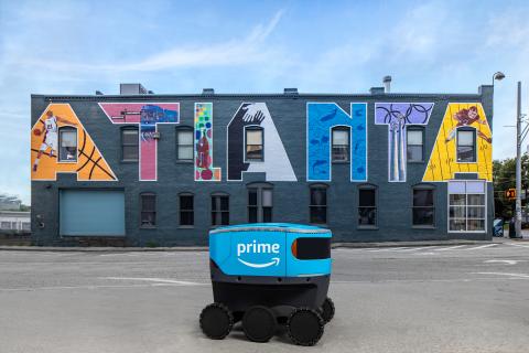 Amazon's Scout delivery robot. Photo: Amazon