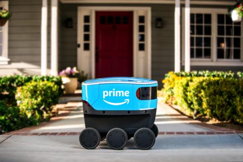 Amazon's Scout delivery robot. Photo: Amazon