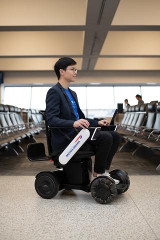 British Airways trials autonomous mobility device at New York JFK Airport. Photo: British Airways
