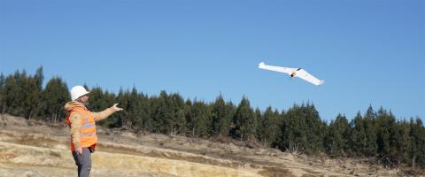 Delair's UX11 takes off. Photo: Delair