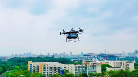 EHang 216L conducting trial flight in Guangzhou, China. Photo: GlobeNewswire